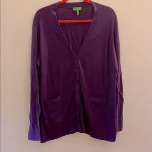 Purple cardigan